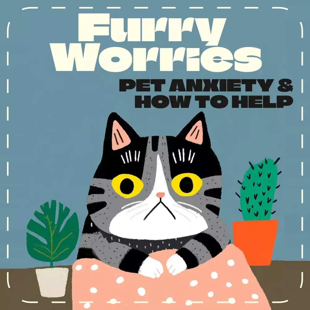 Furry Worries: Understanding Your Pet’s Anxiety and How to Help | Pet Anxiety eBook, Dog & Cat Behavior Guide, Calm Pets Digital Download