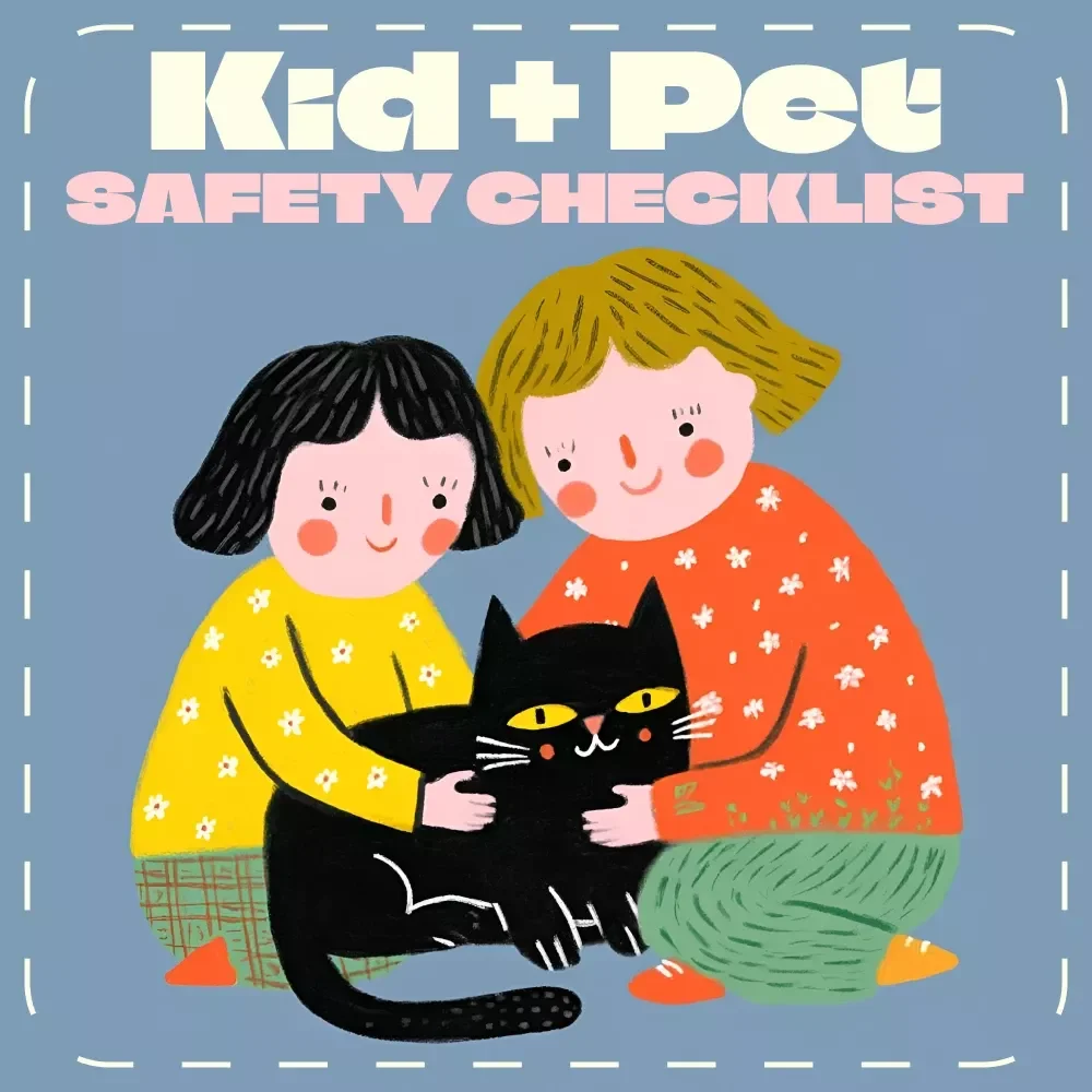 Kid + Pet Safety Checklist | Printable Family Guide for Introducing Kids to Pets Safely | Child & Pet Safety Rules for Home and Playtime | Digital Download