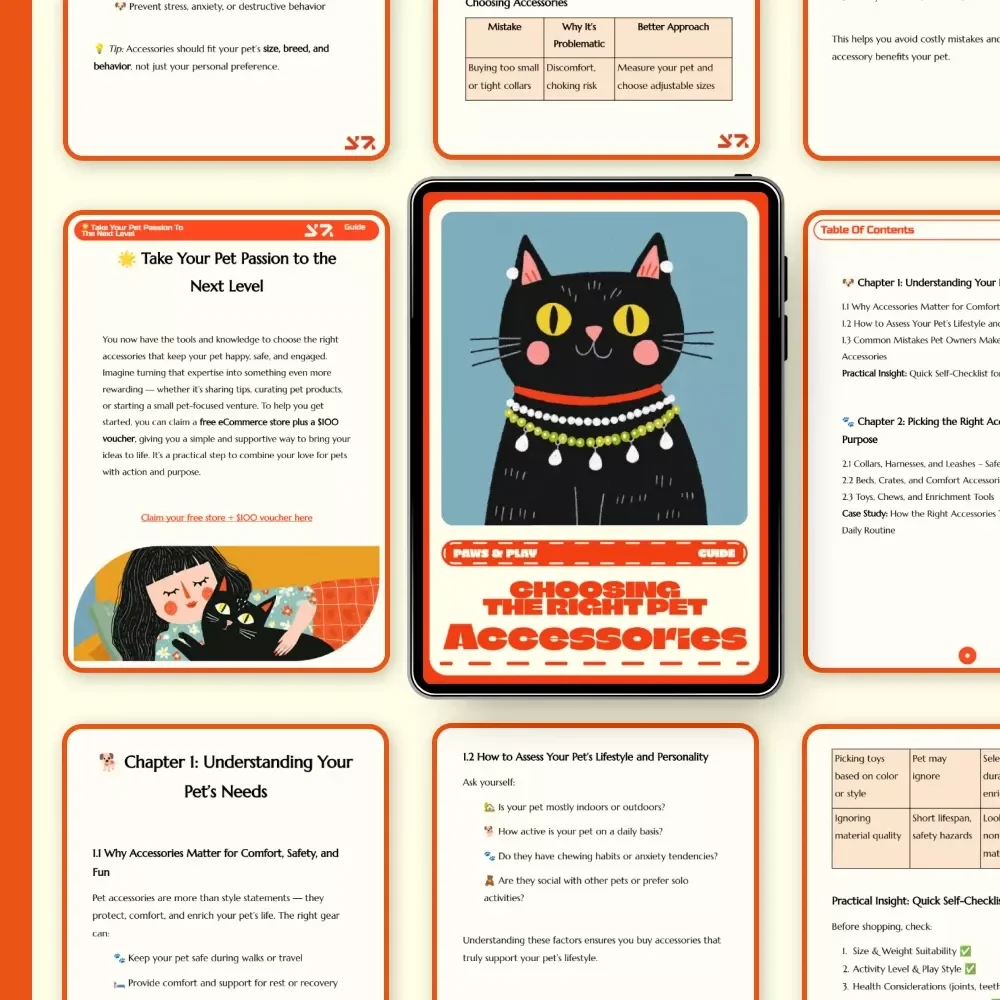 Choosing the Right Pet Accessories | Digital Pet Care Guide | How to Choose the Right Pet Accessories for Comfort, Safety & Fun | AI Tools & Practical Tips for Every Pet Owner