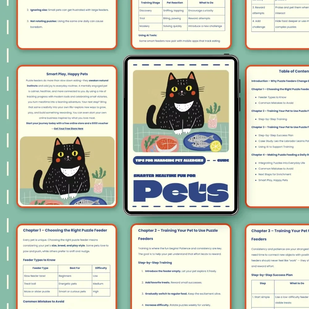 Smarter Mealtime Fun for Pets | How to Use Puzzle Feeders for Pets | Digital Guide for Pet Enrichment and Training