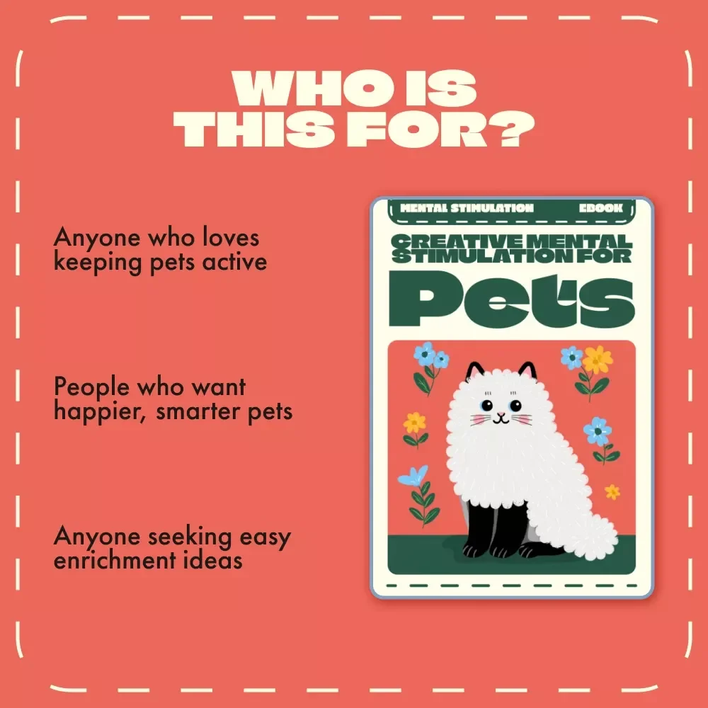 Creative Mental Stimulation for Pets | eBook for Dog & Cat Owners | Fun Brain Games, DIY Challenges, and Enrichment Ideas for Smarter, Happier Pets | Mental Stimulation Activities for Pets Guide