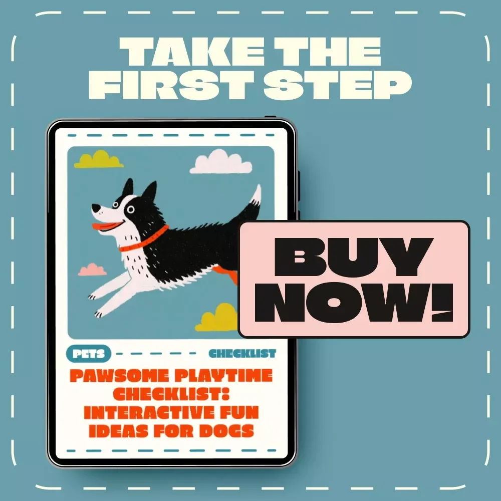 Pawsome Playtime Checklist: Interactive Fun Ideas for Dogs | Digital Dog Play Guide | Printable Dog Activity List for Mental & Physical Stimulation