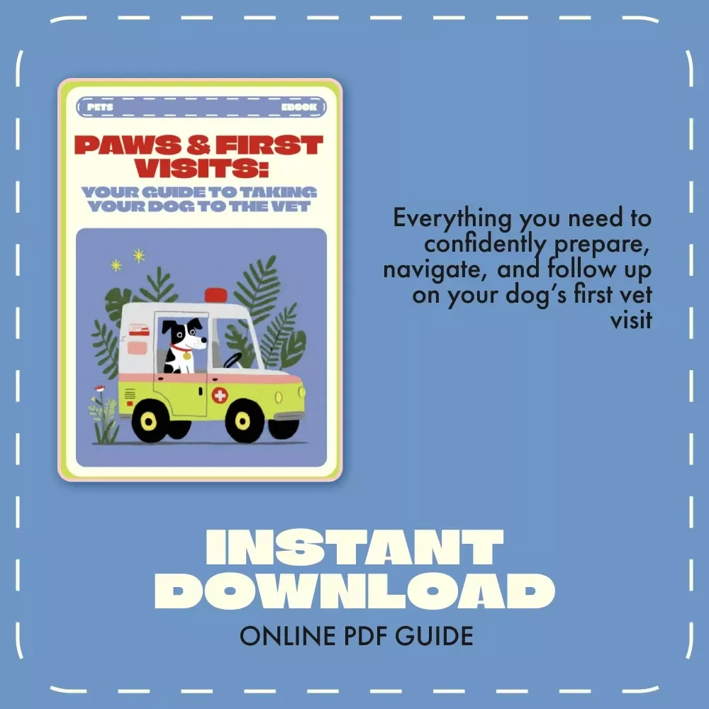 Paws & First Visits: Your Guide to Taking Your Dog to the Vet | Dog Owner eBook for First Vet Visit | Puppy Care Checklist | Digital Download | What to Expect at First Dog Vet Visit