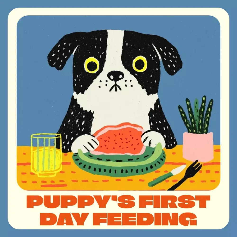 Puppy’s First Day Feeding Checklist | How to Feed a Puppy on the First Day | Printable Puppy Feeding Guide for New Dog Owners | Digital Download