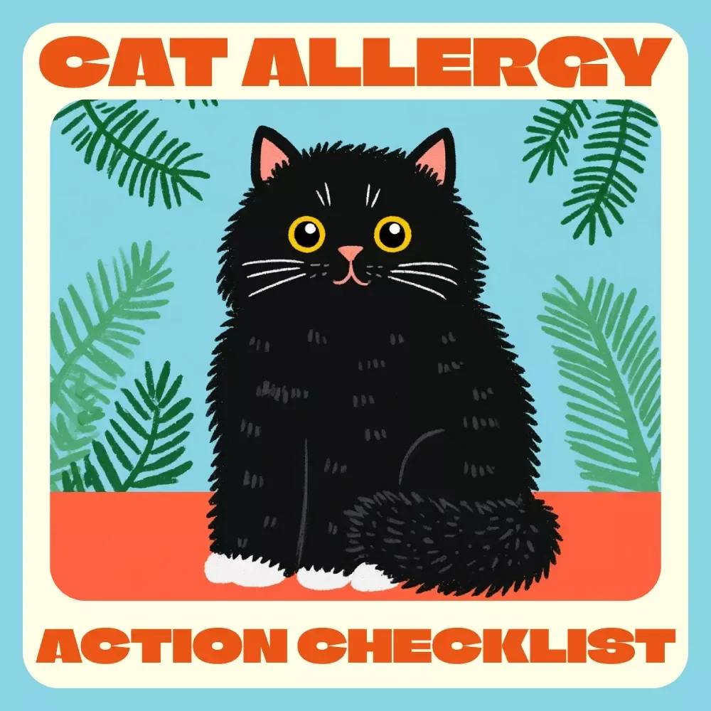 Cat Allergy Action Checklist | Printable Cat Care Guide for Allergic Reactions in Cats | Feline Allergy Tracker & Symptom Management Digital Download