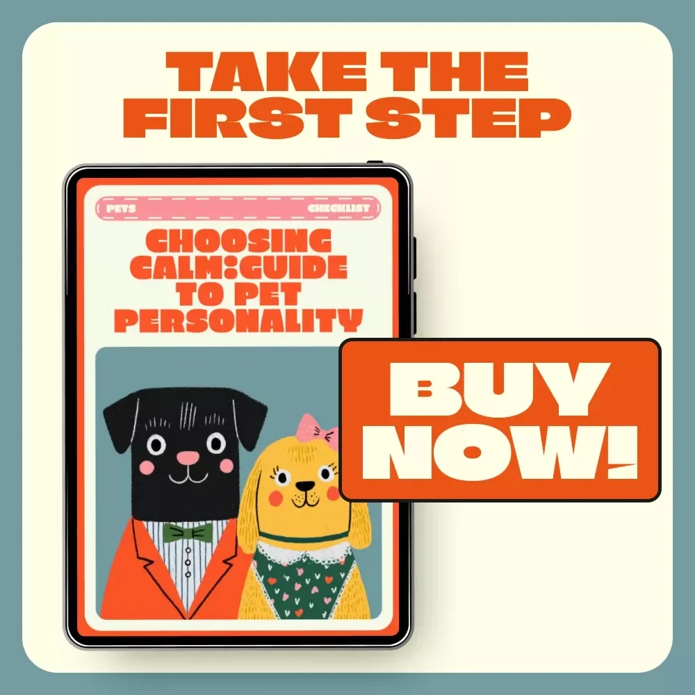 Choosing Calm: Guide to Pet Personality | Printable Checklist for Understanding Your Pet’s Temperament | Digital Download for Pet Owners | Learn Which Is Calmer – Male or Female Pet