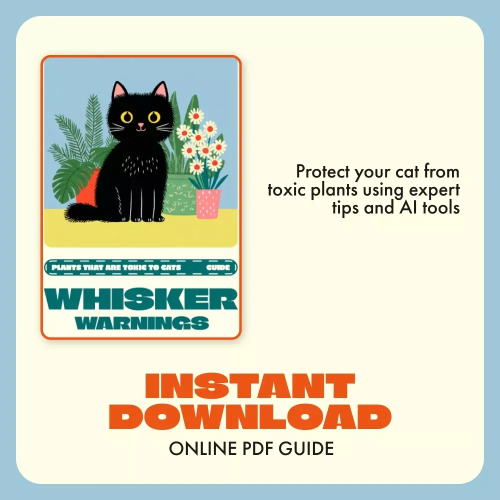 Whisker Warnings | Digital Cat Safety Guide | Plants That Are Toxic to Cats | Pet Owner eBook for Safe Homes & Gardens