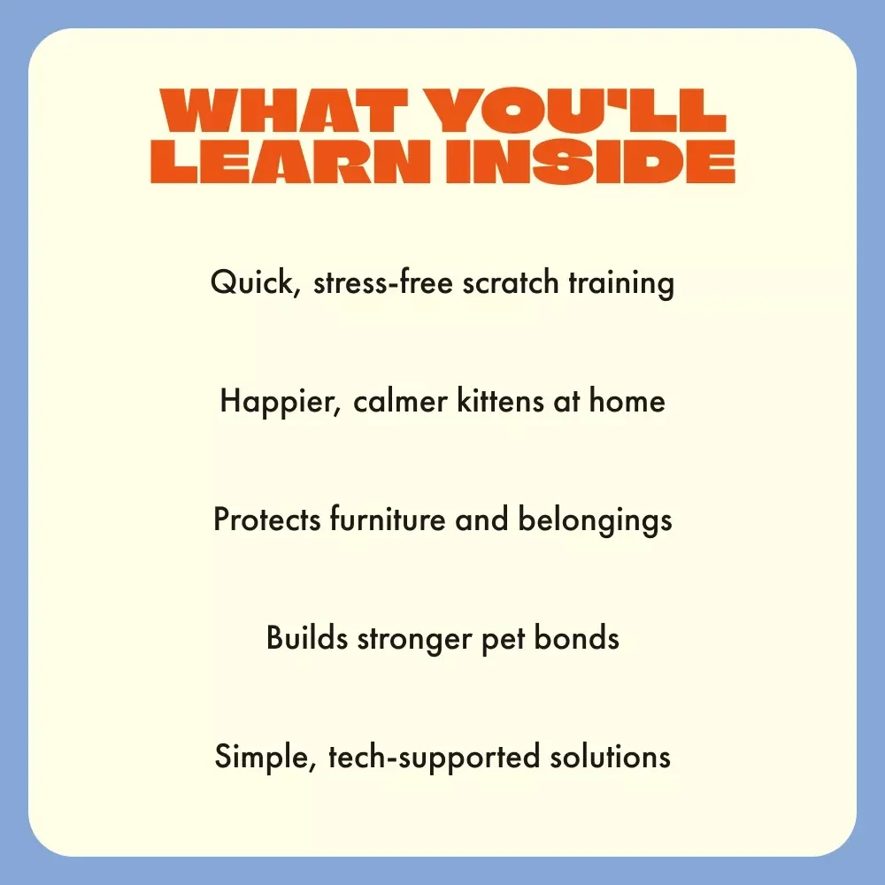 Gentle Ways to Handle Kitten Scratching | How to Deal with Kitten Scratching | Printable Digital Guide for Cat Owners | Kitten Training eBook for Scratch-Free Homes