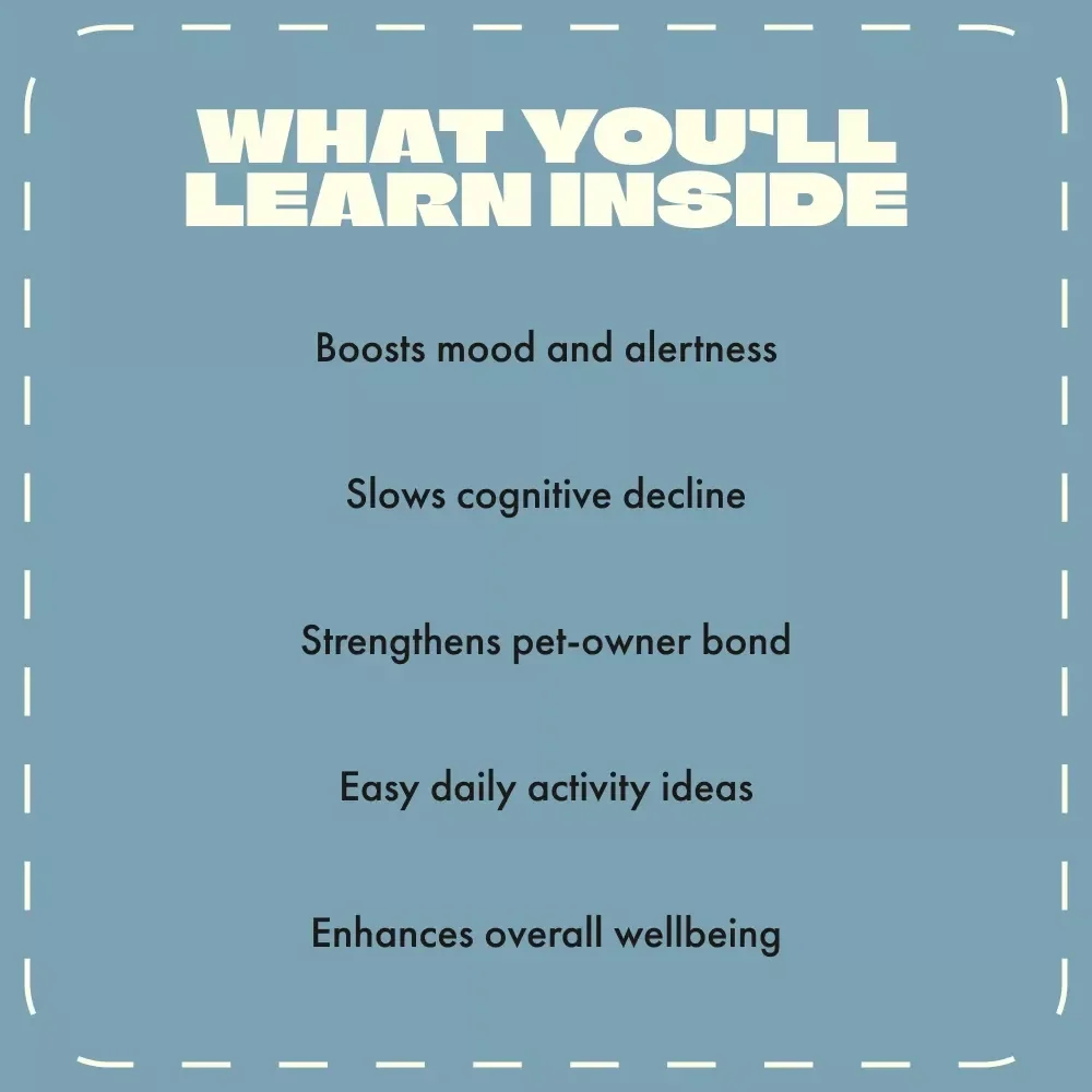 Bright Minds, Happy Paws: Keeping Your Senior Pet Mentally Sharp | Digital Guide for Pet Owners | How to Keep Senior Pets Mentally Active | Brain Games, Enrichment Ideas & Longevity Tips for Dogs and Cats