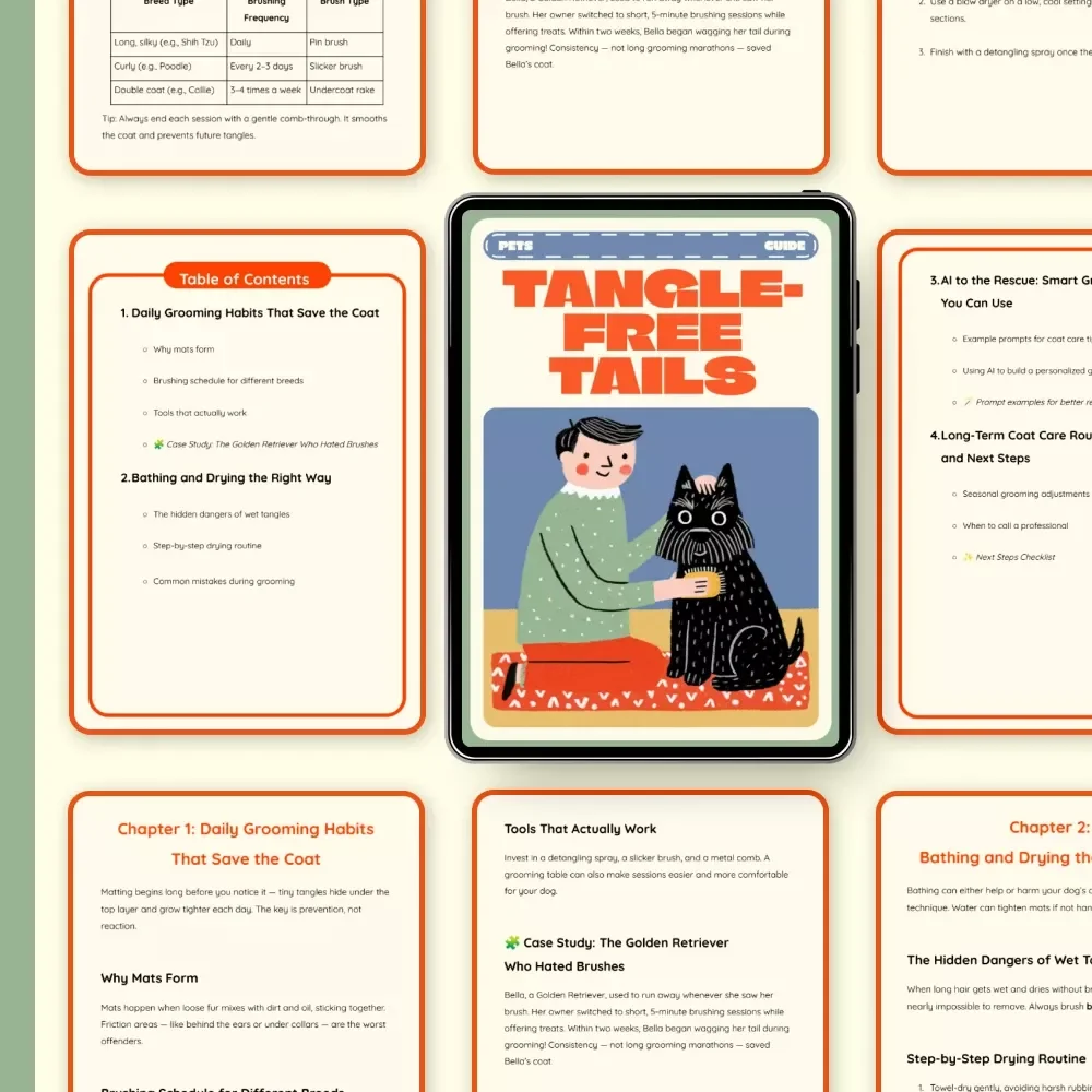 Tangle-Free Tails | Ultimate Guide on How to Prevent Matting in Long-Haired Dogs | Grooming Habits, Tools, and Smart AI Prompts for Perfect Coats