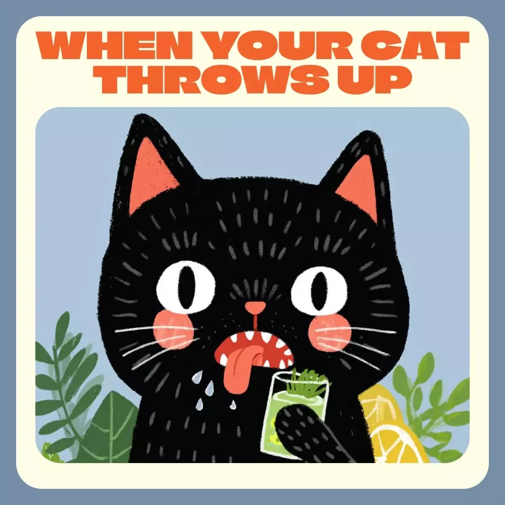 When Your Cat Throws Up | Cat Is Vomiting How to Help | Digital Guide for Cat Parents | Vet-Approved Home Tips & AI Prompts to Track and Prevent Vomiting | Printable Cat Care eBook