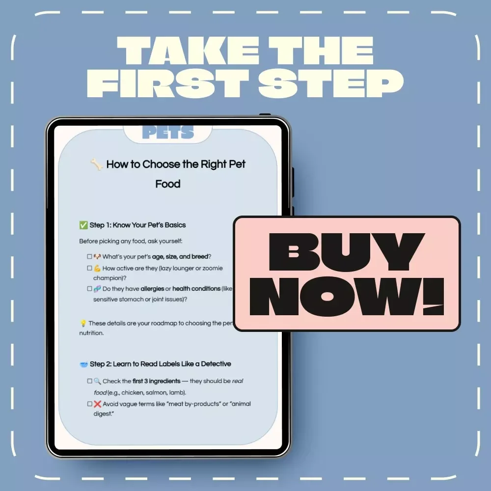 How to Choose the Right Pet Food Checklist | Printable Guide for Dog & Cat Owners | Digital Download | Learn How to Choose the Right Pet Food for Your Pet’s Needs