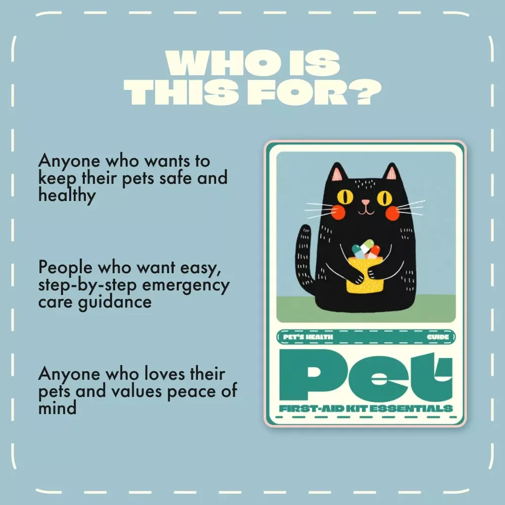 Pet First-Aid Kit Essentials | Digital Download Guide for Pet Owners | Pet Safety eBook, Printable Checklist & Emergency Care Manual