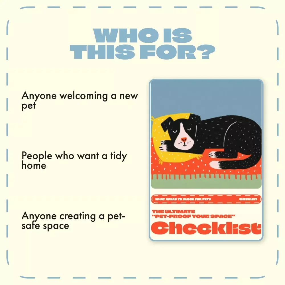 The Ultimate “Pet-Proof Your Space” Checklist | Digital Download for Pet Owners | Home Safety Guide for What Areas to Block for Pets