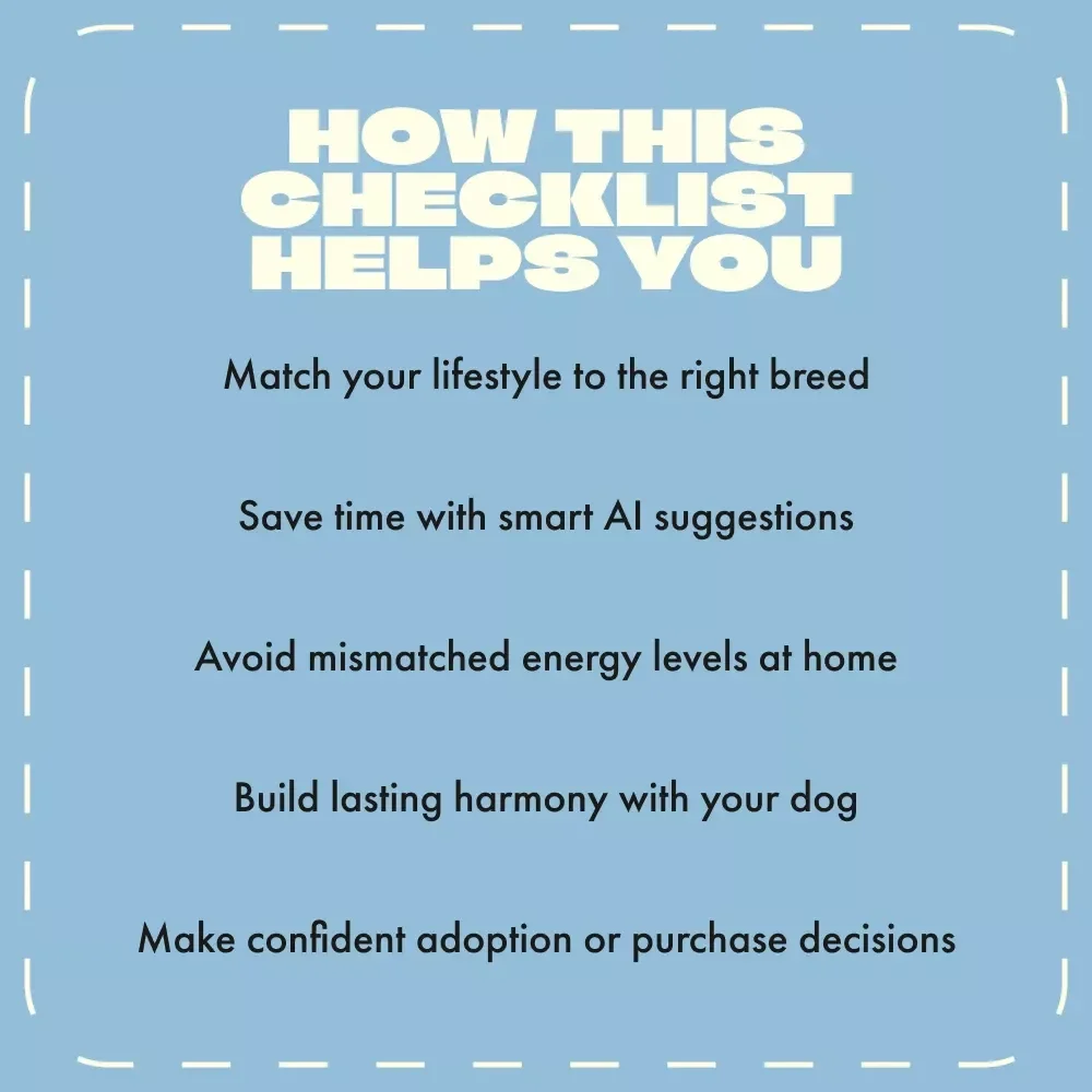 Find Your Dog’s Breed Based on Your Energy | Digital Dog Breed Matching Guide | Printable eBook for Pet Lovers, AI-Powered Breed Selector, Lifestyle Compatibility Checklist