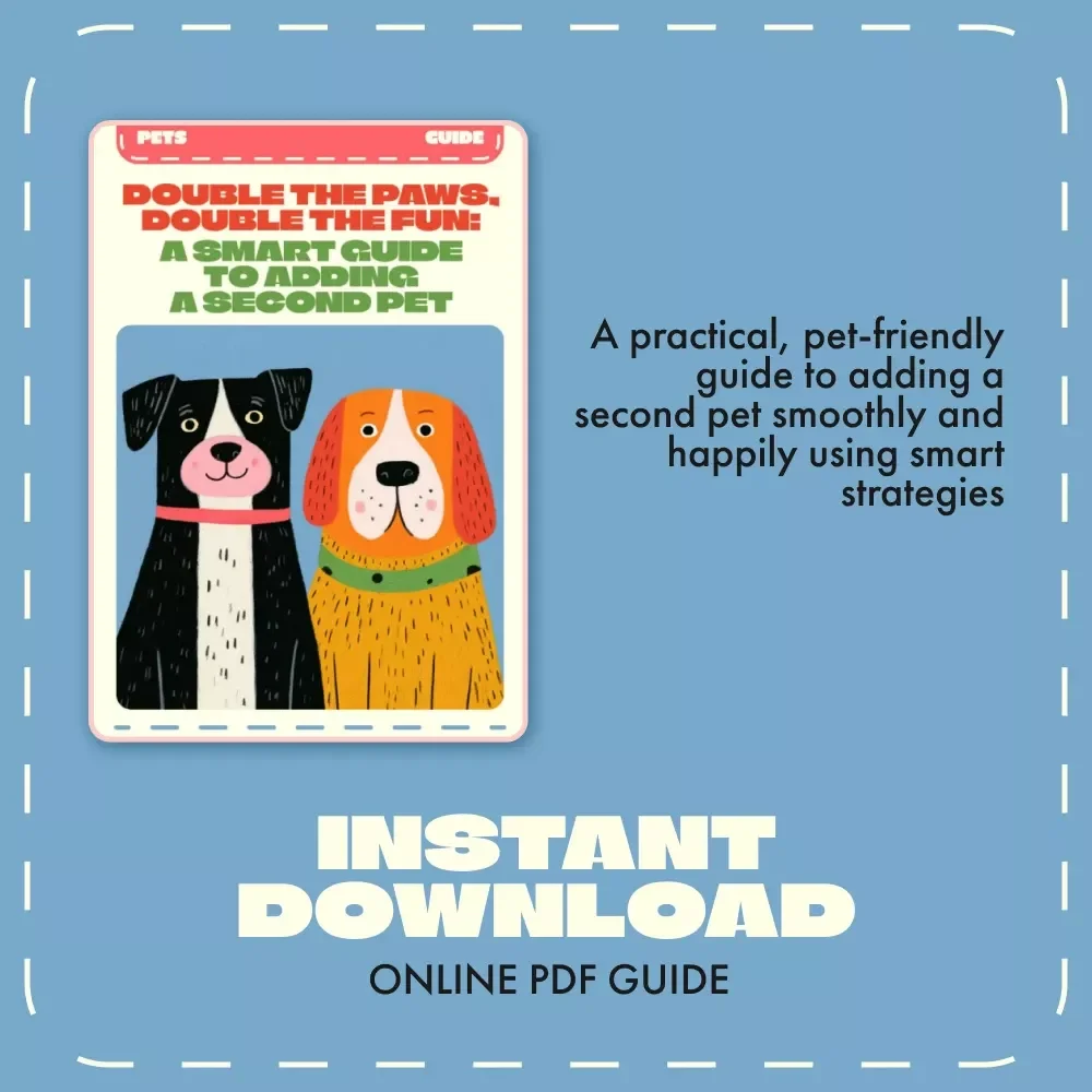 Double the Paws, Double the Fun: A Smart Guide to Adding a Second Pet | Pet Compatibility eBook | Multi-Pet Household Guide | Digital Download for Pet Owners