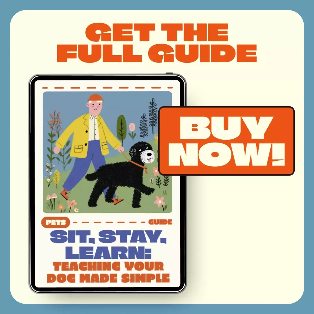 Sit, Stay, Learn: Teaching Your Dog Made Simple | How to Teach a Dog Basic Commands | Printable Dog Training Guide for Beginners, Digital Download