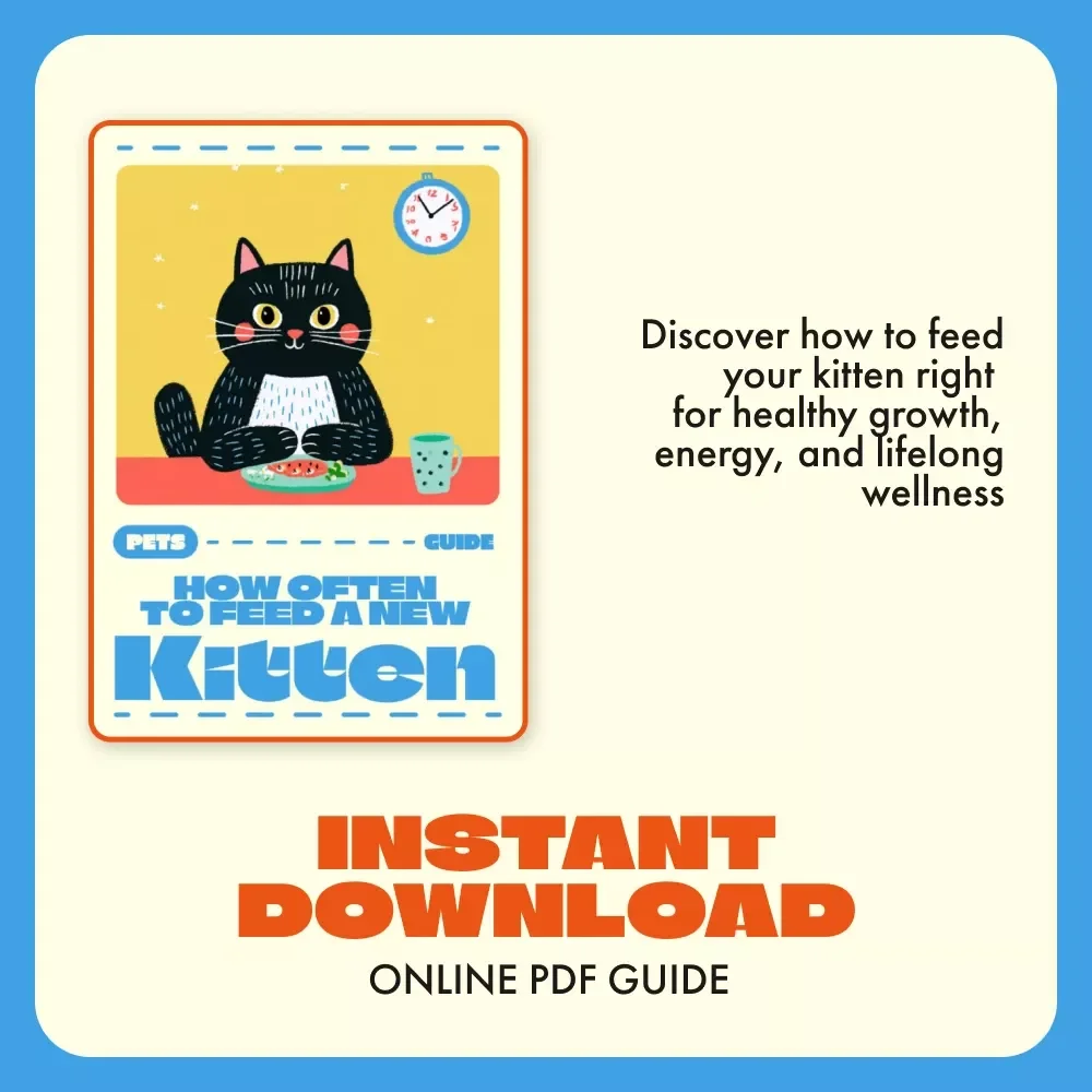 How Often to Feed a New Kitten | Complete Digital Guide for New Cat Owners | Kitten Feeding Schedule, Meal Planning & AI Tools for Smarter Pet Care