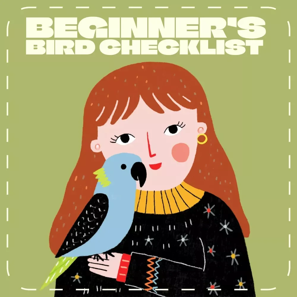 Beginner’s Bird Checklist | Printable Digital Download Guide for Best Pet Birds for Beginners | Easy Bird Care, Feeding, and Bonding Tips for New Bird Owners