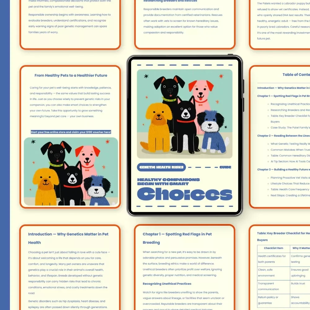 Healthy Companions Begin with Smart Choices — Pet Owner’s Essential Guide on How to Avoid Pets with Genetic Health Risks | Digital Download eBook for Responsible Pet Lovers