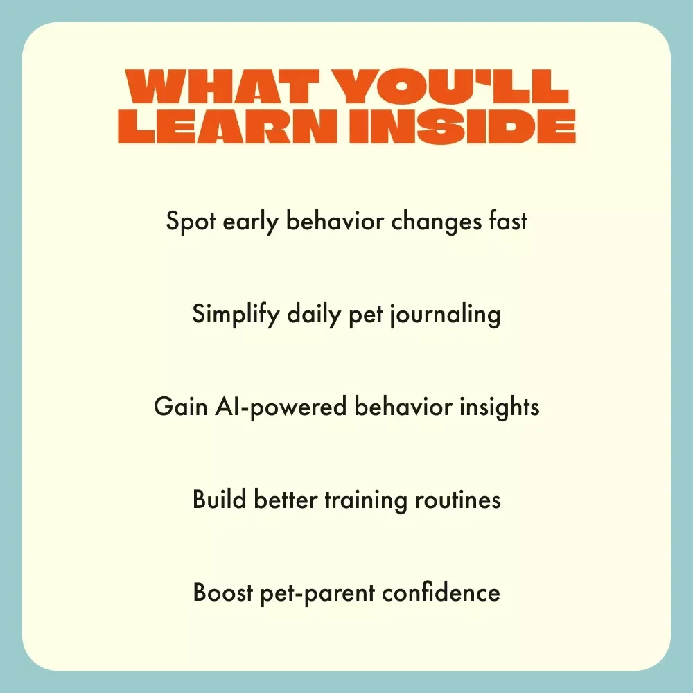 Paw Progress | Ultimate Pet Behavior Tracking Guide for the First Month | Digital Download for Pet Parents, Trainers & Animal Lovers