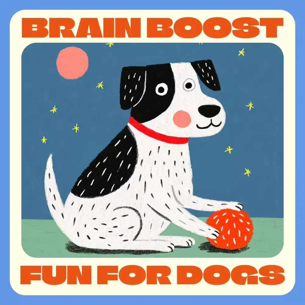 Brain Boost Fun for Dogs | Printable Checklist for Mental Stimulation Games for Dogs | DIY Dog Enrichment Activities & Training Ideas for Smarter Playtime