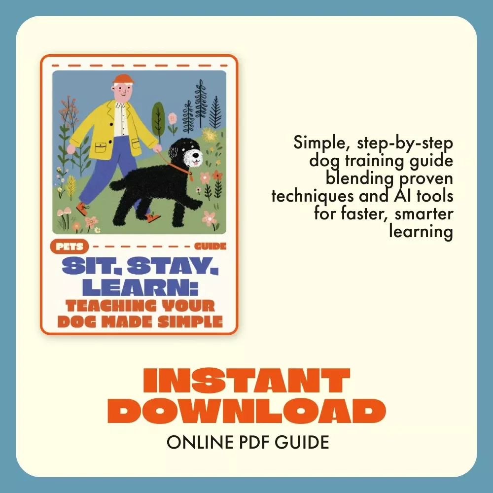 Sit, Stay, Learn: Teaching Your Dog Made Simple | How to Teach a Dog Basic Commands | Printable Dog Training Guide for Beginners, Digital Download