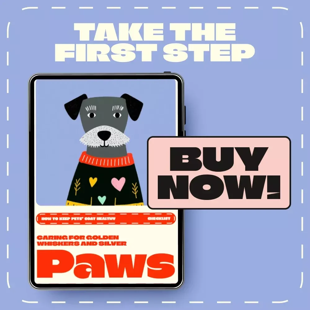 Caring for Golden Whiskers and Silver Paws – Senior Pet Care Checklist | Digital Download for How to Help Aging Pets Stay Healthy | Vet-Approved Guide for Pet Owners