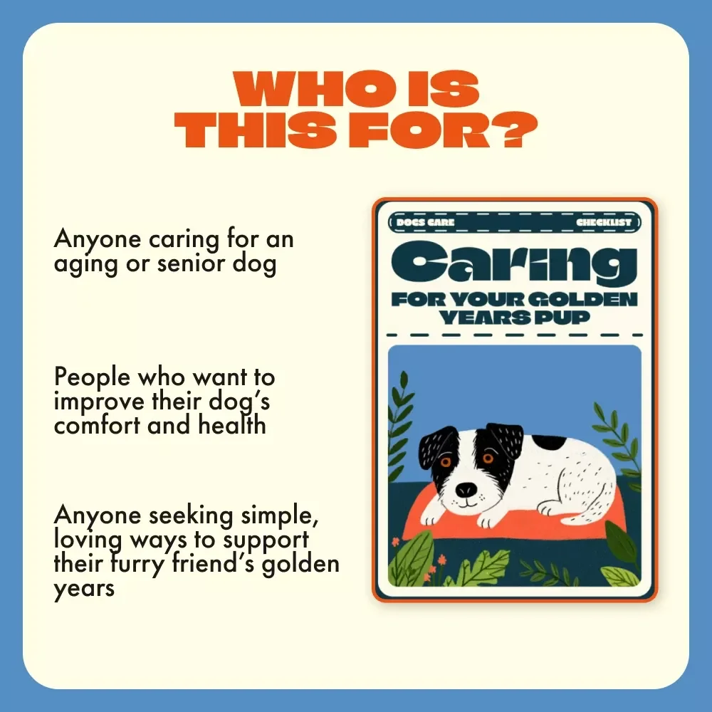 Caring for Your Golden Years Pup | Senior Dog Care Guide, Pet Wellness eBook, Digital Download for Aging Dog Health & Comfort
