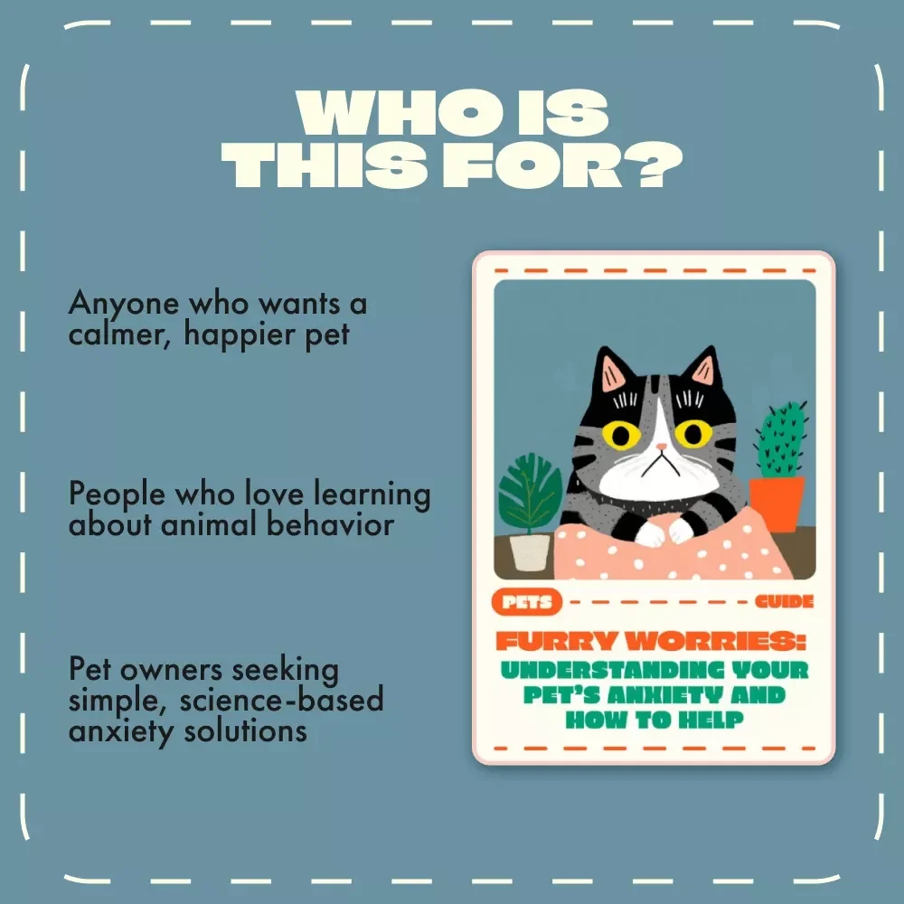 Furry Worries: Understanding Your Pet’s Anxiety and How to Help | Pet Anxiety eBook, Dog & Cat Behavior Guide, Calm Pets Digital Download