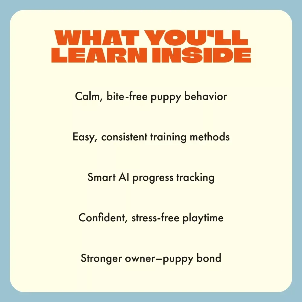 Handling Puppy Biting | How to Deal with Puppy Biting | Digital Guide for New Dog Owners | Puppy Training eBook & Printable Checklist | Gentle Behavior & Bite Control Tips