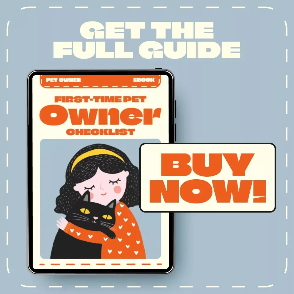 First-Time Pet Owner Checklist | Ultimate Pet Care eBook for New Pet Parents | Digital Download Guide for Dog, Cat, and Small Pet Owners