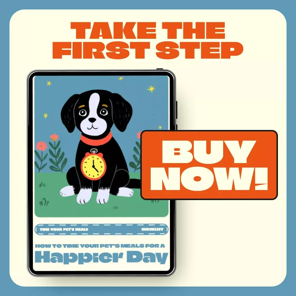 How to Time Your Pet’s Meals for a Happier Day | Printable Pet Feeding Checklist | When to Feed Pets During the Day | Pet Routine Guide for Balanced Nutrition & Calm Energy