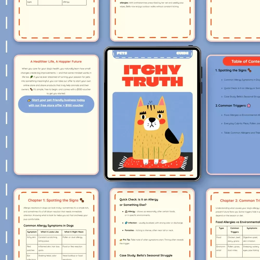 Itchy Truth: The Complete Guide to Understanding Allergic Reactions in Dogs | Spot, Track & Soothe Your Pup’s Itchy Woes (Digital Download)