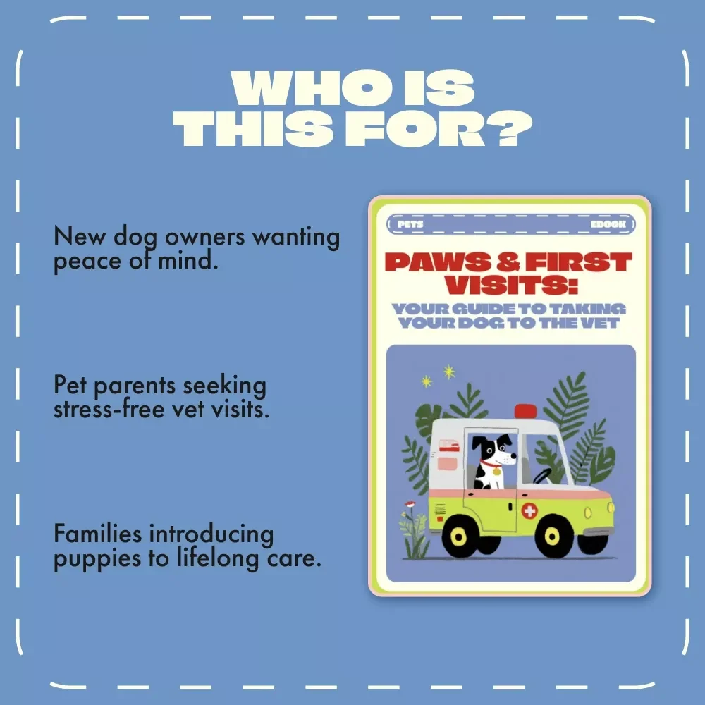 Paws & First Visits: Your Guide to Taking Your Dog to the Vet | Dog Owner eBook for First Vet Visit | Puppy Care Checklist | Digital Download | What to Expect at First Dog Vet Visit