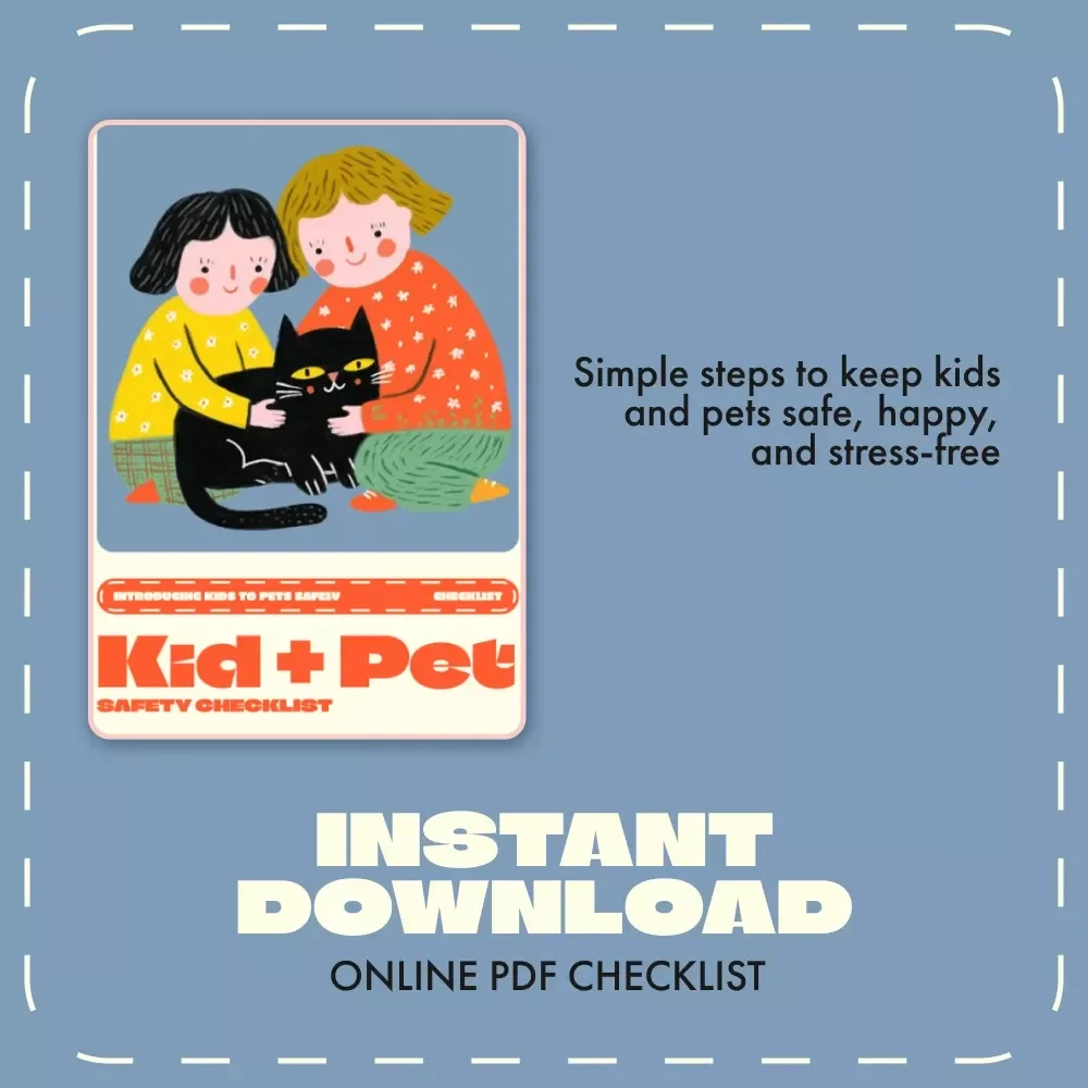 Kid + Pet Safety Checklist | Printable Family Guide for Introducing Kids to Pets Safely | Child & Pet Safety Rules for Home and Playtime | Digital Download