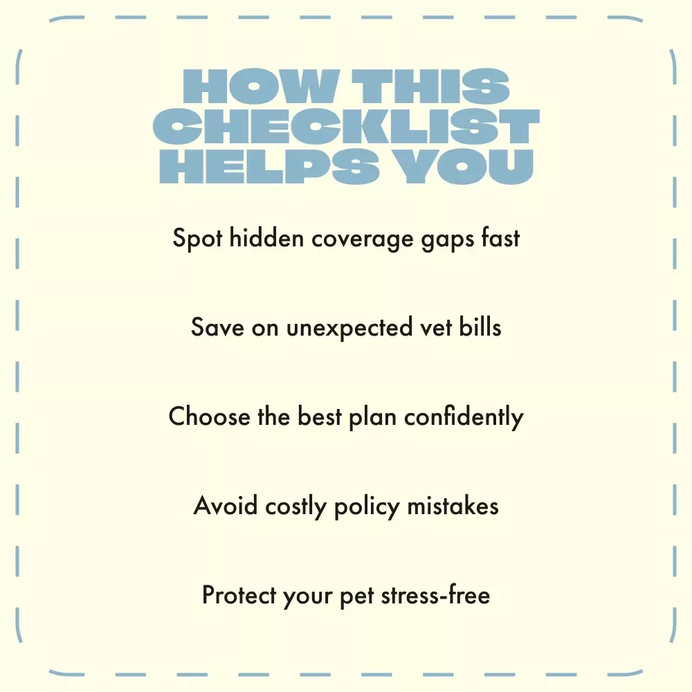 Pet Insurance Coverage Checklist | Printable Digital Download | What Pet Insurance Covers | Vet Expense Planner for Pet Owners