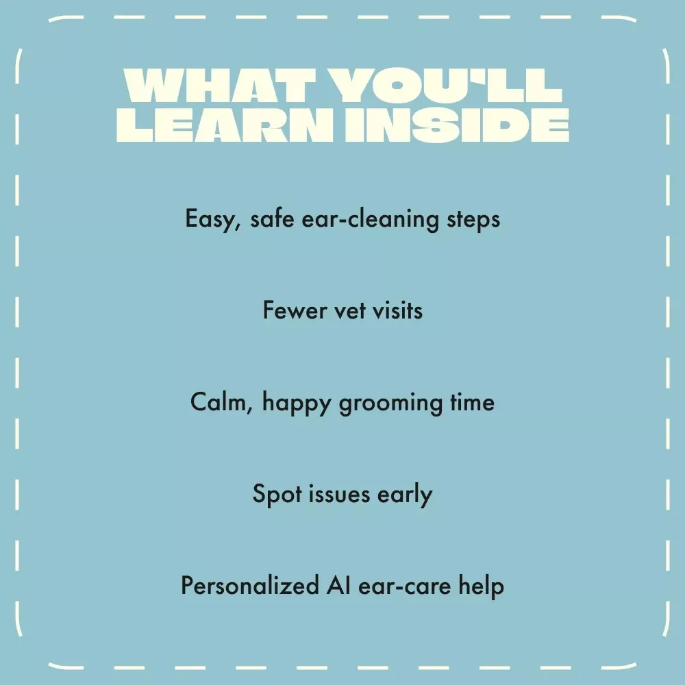 Clean Ears, Happy Pup | Dog Ear Cleaning Guide for Pet Owners | How to Clean Ears of a Dog | Printable & Digital Download for Confident Pet Care