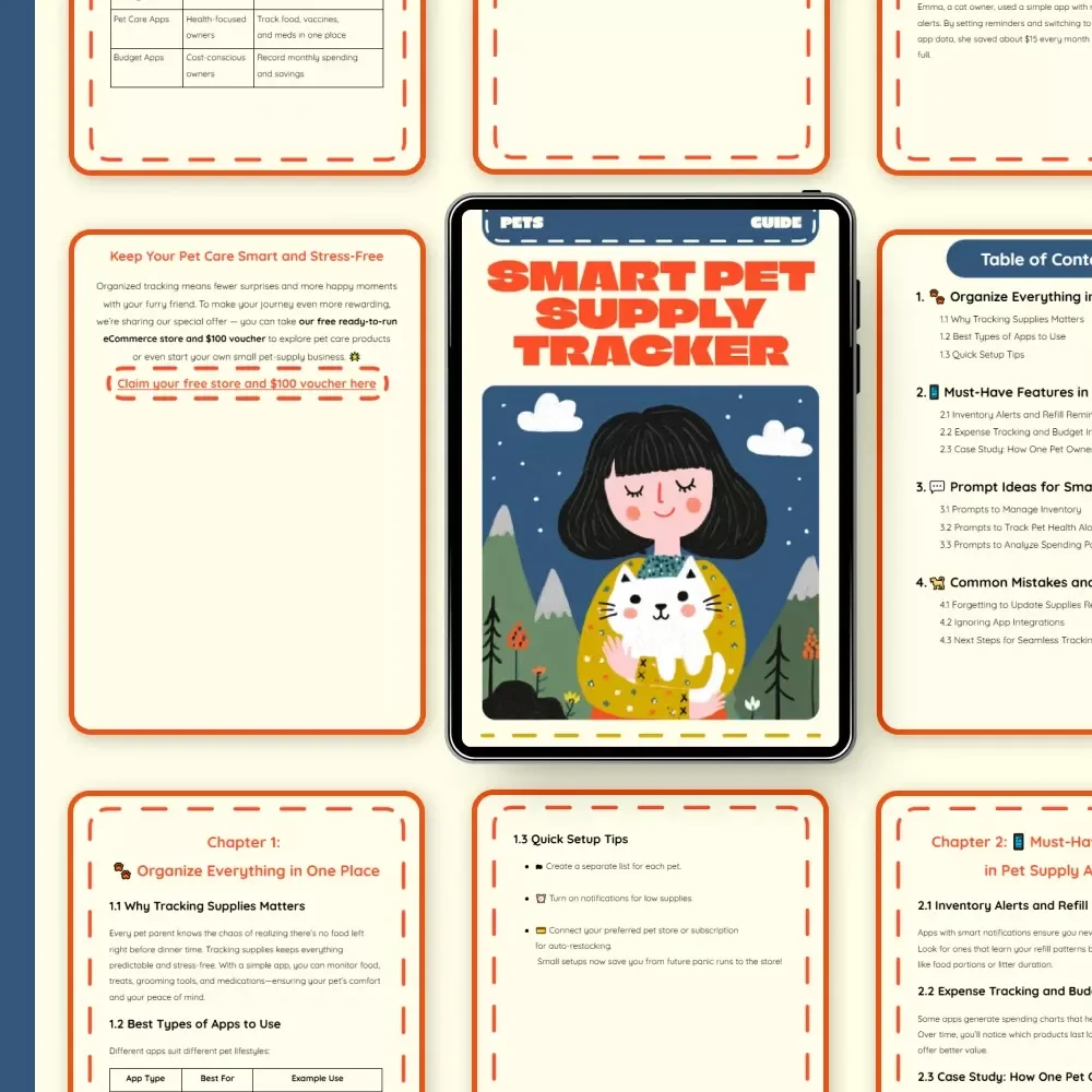 Smart Pet Supply Tracker | Digital Guide for Pet Owners | Using Apps to Track Pet Supplies | Organize, Budget & Refill Reminders | Instant Download