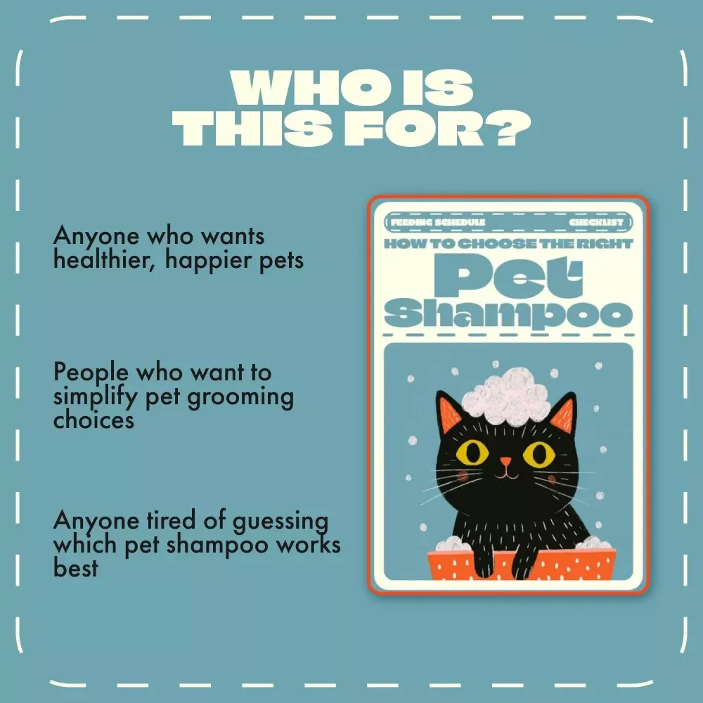 How to Choose the Right Pet Shampoo | Digital Guide for Pet Owners | Pet Care eBook | Pet Grooming Checklist | Dog & Cat Bathing Tips | Natural Ingredient Pet Shampoo Advice