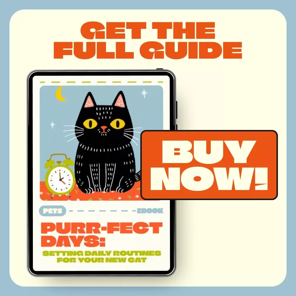 Purr-fect Days: Setting Daily Routines for Your New Cat | Cat Care eBook, Feline Routine Guide, Cat Training & Wellness Digital Download for Pet Owners