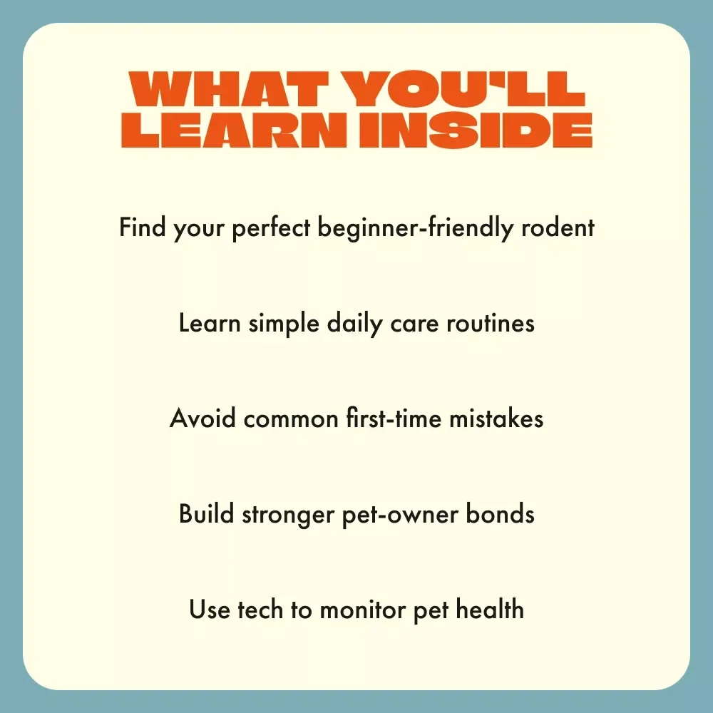 Best Pet Rodents for First-Time Owners | Beginner’s Digital Guide for Choosing, Caring & Bonding with Hamsters, Guinea Pigs, Rats & More | Instant Download eBook for New Pet Parents