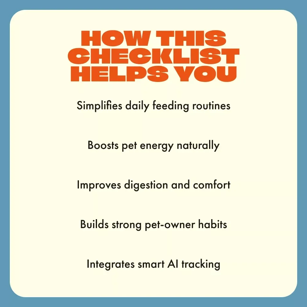 How to Time Your Pet’s Meals for a Happier Day | Printable Pet Feeding Checklist | When to Feed Pets During the Day | Pet Routine Guide for Balanced Nutrition & Calm Energy
