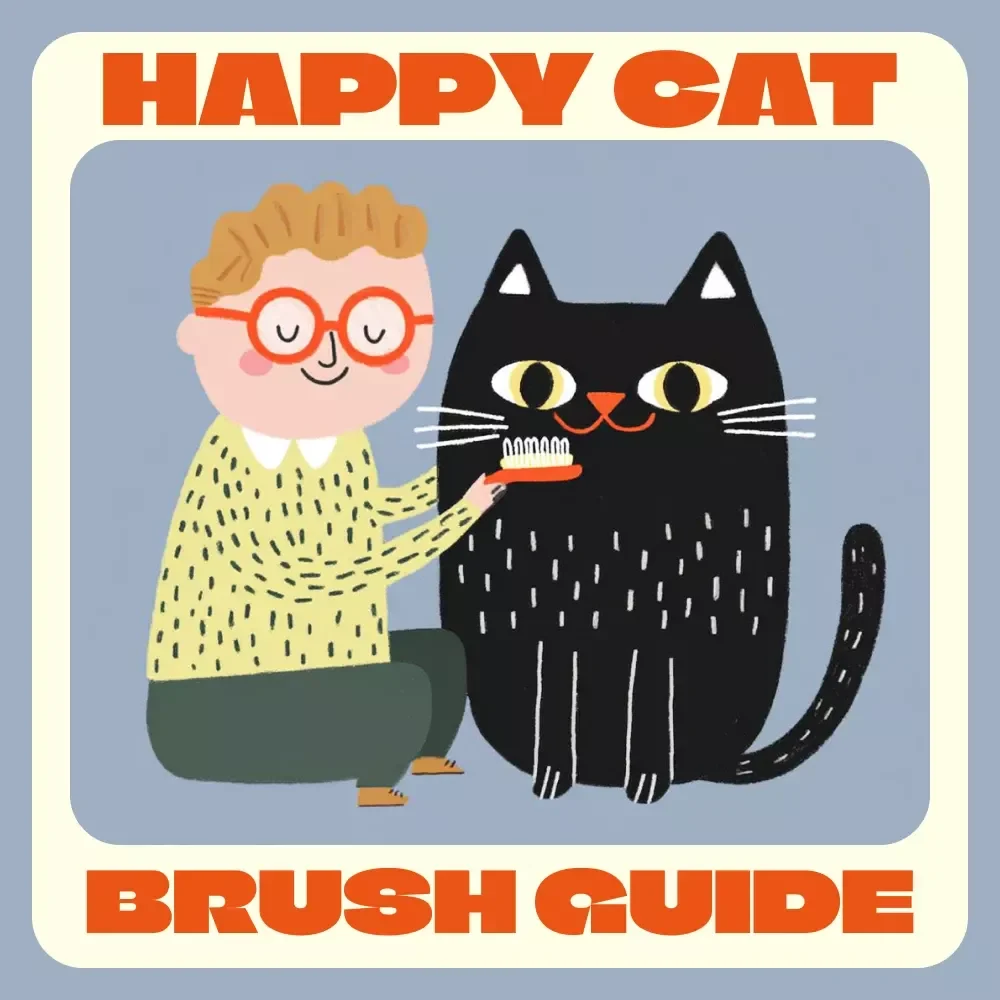 The Happy Cat Brush Guide | Digital eBook for Brushing Cats Frequency and Tips | Feline Grooming Made Easy for Every Cat Owner