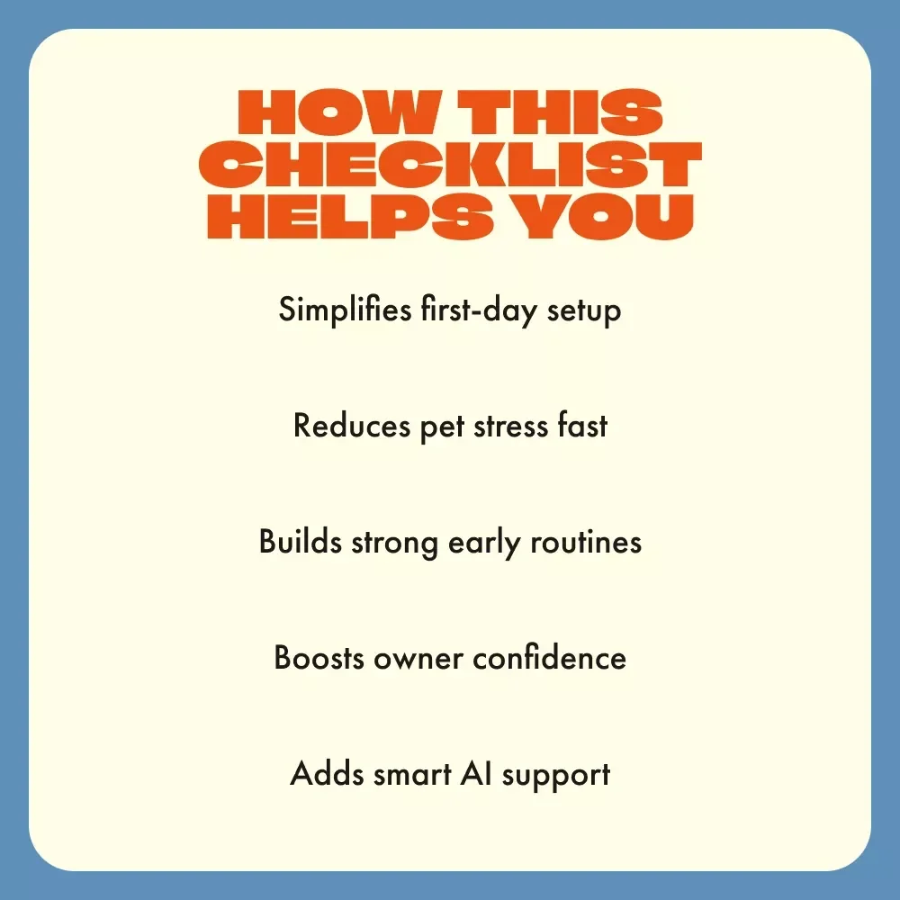 First-Day Checklist for a New Dog | Printable Pet Owner Guide | Digital Download for New Puppy Parents | Step-by-Step First Day Dog Care Routine