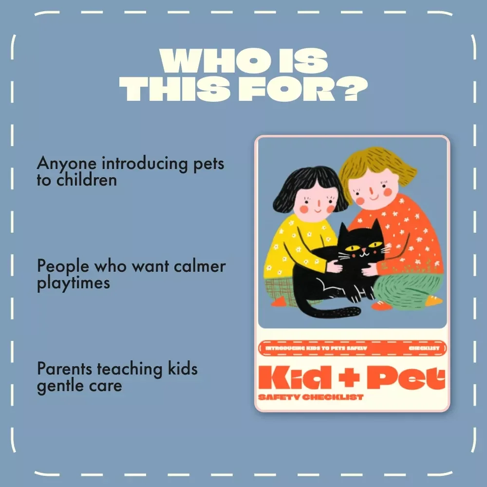 Kid + Pet Safety Checklist | Printable Family Guide for Introducing Kids to Pets Safely | Child & Pet Safety Rules for Home and Playtime | Digital Download