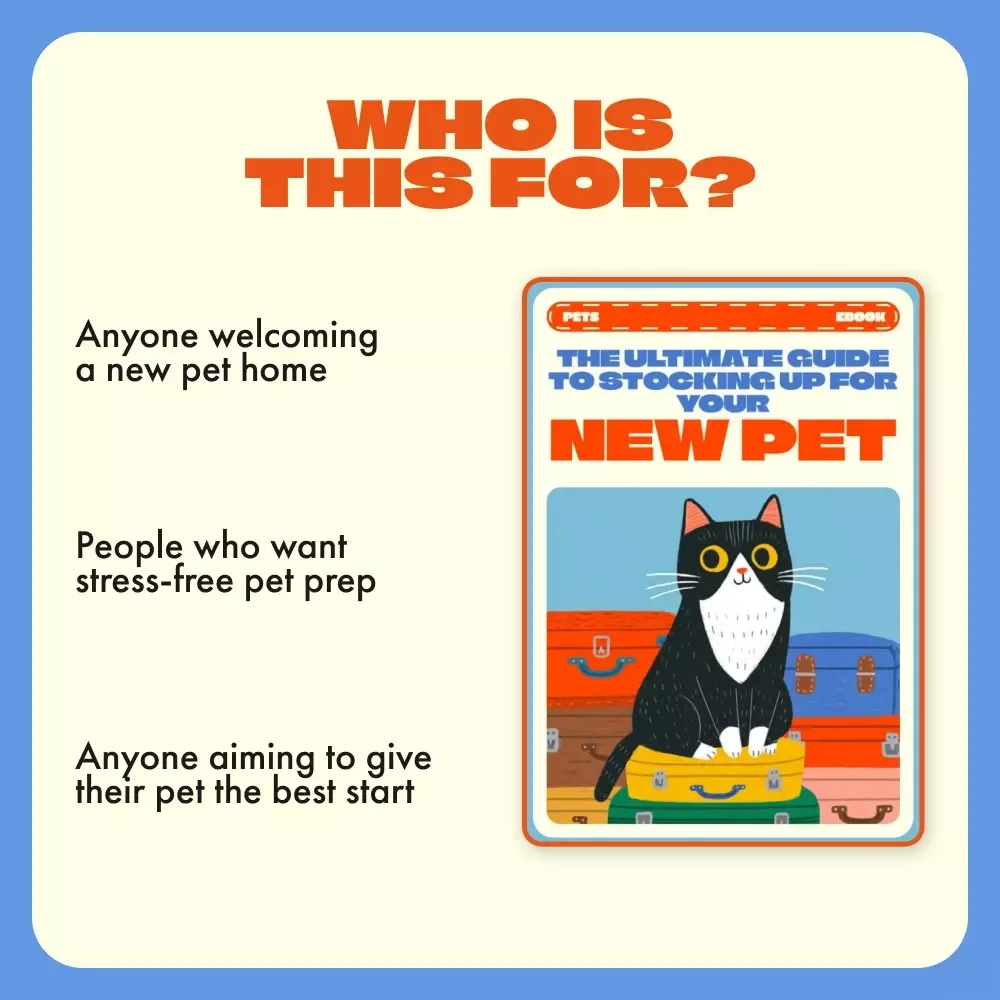 The Ultimate Guide to Stocking Up for Your New Pet | Printable Pet Supply Checklist & eBook for New Pet Owners | What Supplies Do New Pets Need