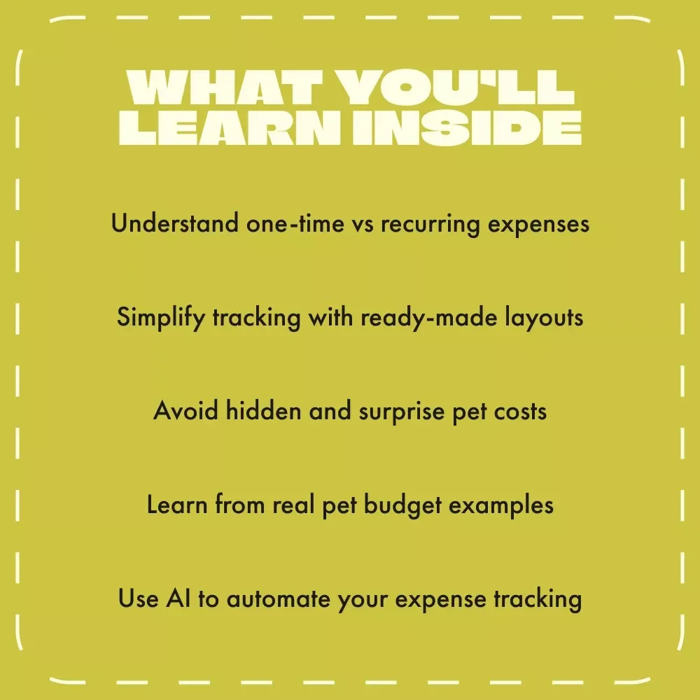 First Month Pet Cost Tracker Made Simple | Digital eBook Guide | Printable First Month Cost Tracker for Pets | Budget Planner for New Pet Owners