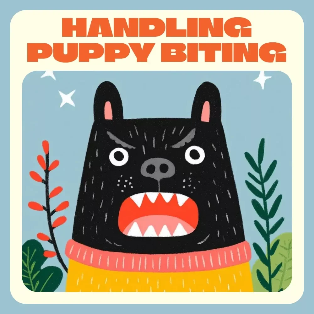 Handling Puppy Biting | How to Deal with Puppy Biting | Digital Guide for New Dog Owners | Puppy Training eBook & Printable Checklist | Gentle Behavior & Bite Control Tips