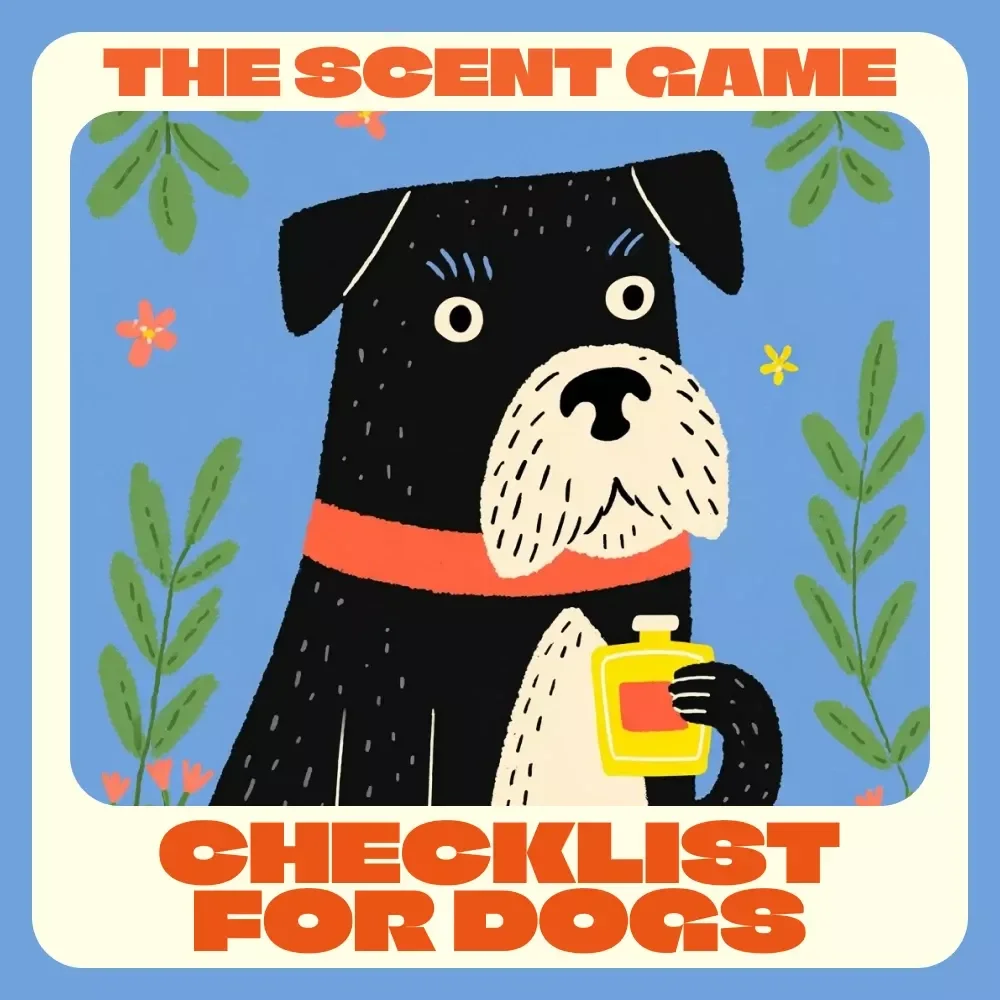 The Scent Game Checklist for Dogs | Fun DIY Scent Training Guide | How to Use Scent Games for Dogs | Printable Digital Download for Pet Enrichment